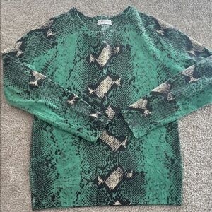 Equipment Green Patterned Sweater